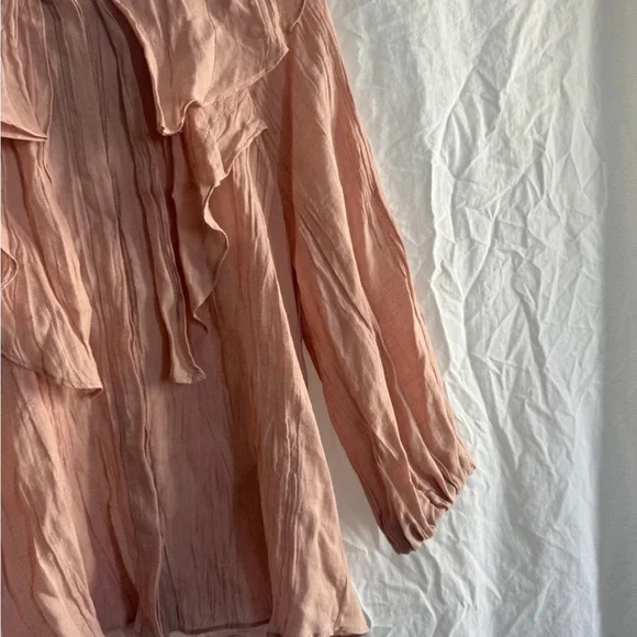 Zara Collection Ruffled Collar Shirt -Blouse - Size Small NEW - Picture 13 of 13